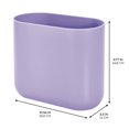 thumbnail image 2 of Bote de basura iDesign Cade de plástico ovalado con glicina, color morado, 2,8 L, 2 of 3