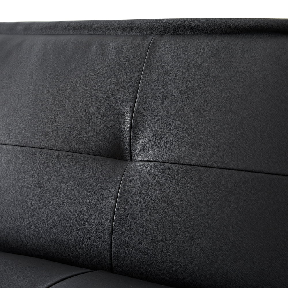 Lowestbest PU Leather Sofa Bed Couch, Convertible Folding Futon Sofa Bed, Black Lowestbest PU Leather Sofa Bed Couch, Convertible Folding Futon Sofa Bed, Black