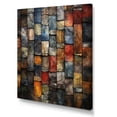 thumbnail image 2 of Designart "Earth Colors Tiles in Colorful Patterns I" Geometric Canvas Wall Art - Modern Colorful Abstract Tile Bedroom Canvas Wall Art, 2 of 6