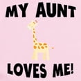 thumbnail image 2 of CafePress - My Aunt Loves Me Giraffe Body Suit - Baby Light Bodysuit, Size Newborn - 24 Months, 2 of 4