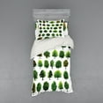 thumbnail image 1 of Ambesonne Nature Bedding Set 3 Pcs, Pines Planes Bushes Tree, Twin, White and Green, 1 of 3