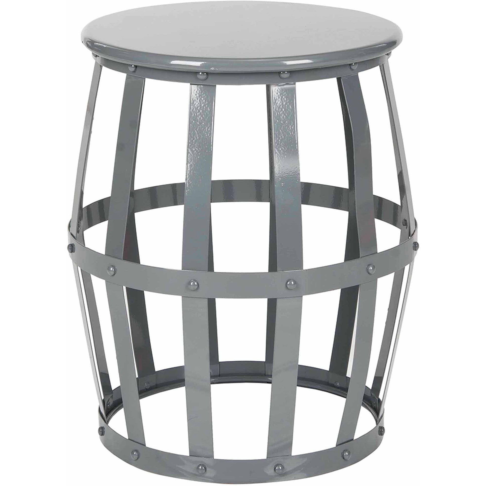 SAFAVIEH Rinaldo Contemporary Solid Metal Stool, Grey