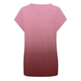 thumbnail image 6 of Tittly T Shirts for Women Spring Tops for Women Womens T Shirts V Neck Cap Short Sleeve Summer Tops Trendy 2025 Loose Casual Tshirts With Pocket Tshirts Shirts Basic Tees Pink XXL, 6 of 8
