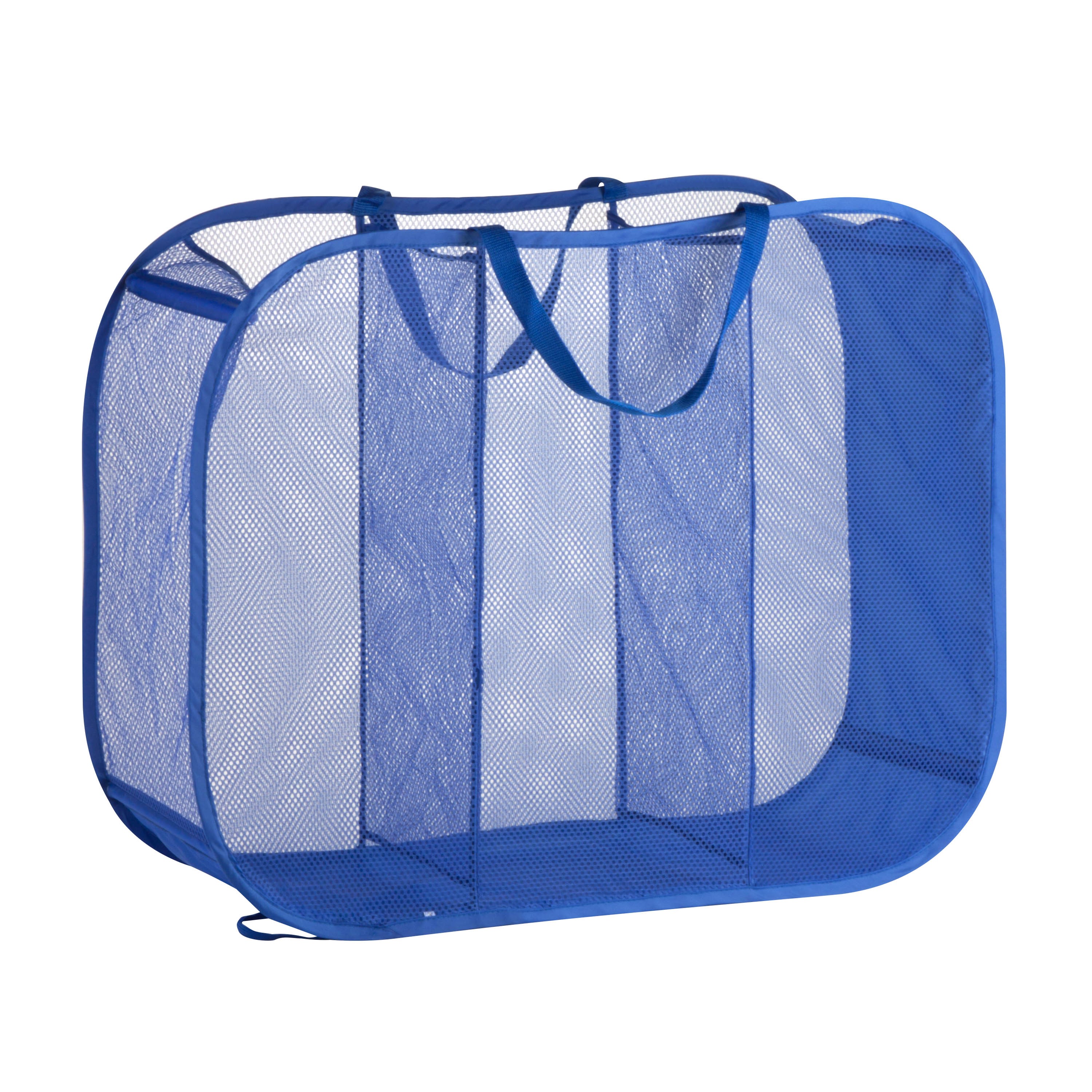 Honey Can Do Mesh Triple Laundry Sorter Basket with Handles, Blue - image 2 of 2