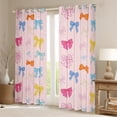 thumbnail image 2 of Manfei Colorful Bow Curtains Pack of 2 (42x84), Kawaii Princess Black Out Curtains, Cartoon Ribbon Blackout Curtains for Bedroom, Ultra Soft Bedroom Decor, 2 of 6