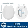 thumbnail image 4 of Bemis 500EC146 Round Closed Front Toilet Seat with Cover in Almond, 4 of 7