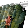 thumbnail image 5 of Tropical Plants Waterproof Printed Shower Curtain Set with Hooks - Bathroom Decoration - Curtain Sets, 5 of 6