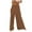 Brown, variant on ABATAB Flowy Palazzo Pants for Women Ribbed Summer Baggy Outfits Wide Leg Beach Casual Vacation Pants with Pockets