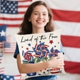 thumbnail image 6 of JoyMoreHome 4th of July Pillow Covers 18x18 Inch,Patriotic Red White Blue Outdoor Throw Pillow Covers,Independence Memorial Day USA Flag Linen Fourth of July Cushion Case for Couch Decor, 6 of 6