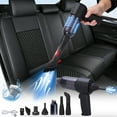 thumbnail image 3 of Portable Car Vacuum Cleaner Wireless Rechargeable High Power Handheld Mini Vacuum & Blower | 5500mbar Suction | Low Noise | For Home & Vehicle Interior | Washable Filter | 6.29x5.5in | Black, 3 of 9