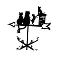 thumbnail image 2 of oshhni Cat Metal Weathervane Vintage Wind Direction Indicator for Porch Lawn Garden, 2 of 7
