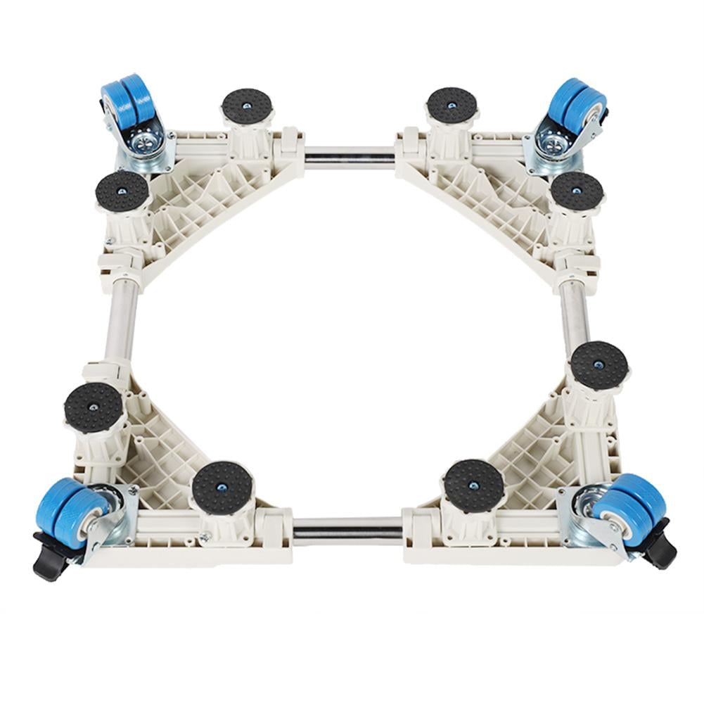 LYUMO Washing Machine Base Stand,4 Double Wheels + 8 Feet Adjustable