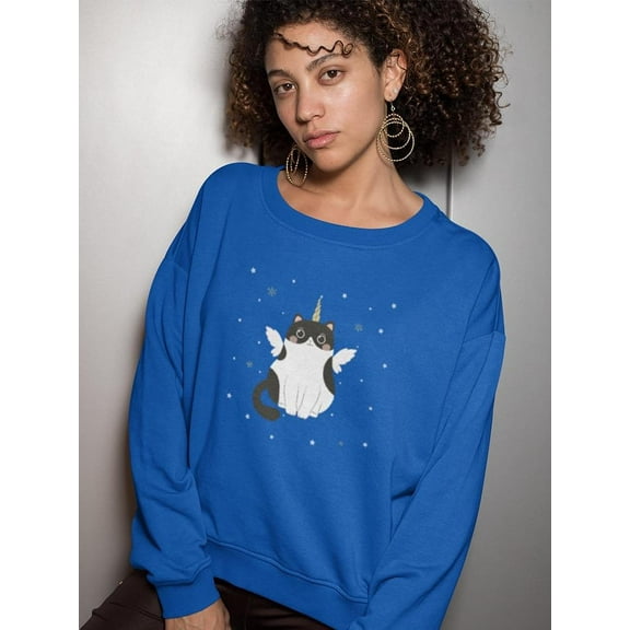 Kawaii Unicorn Cat Sweatshirt Women's -Image by Shutterstock