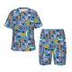 thumbnail image 1 of Balery Cute Flat Fish Conjunto de Pijama Infantil de Manga Corta con Estampado – Ropa de Dormir de Algodón Suave-3X-Large, 1 of 6
