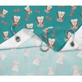 thumbnail image 4 of S4Sassy Green Lhasa Apso & Bow Dog Printed Bathroom Curtain Waterproof Shower Drapes-60 x 75 Inch, 4 of 6