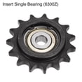 thumbnail image 3 of 2 Pcs ANSI #40 Roller Chain Idler Sprocket 10mm Bore, 1/2" Pitch, Hardened 15 Teeth Tensioner Sprocket, 3 of 5