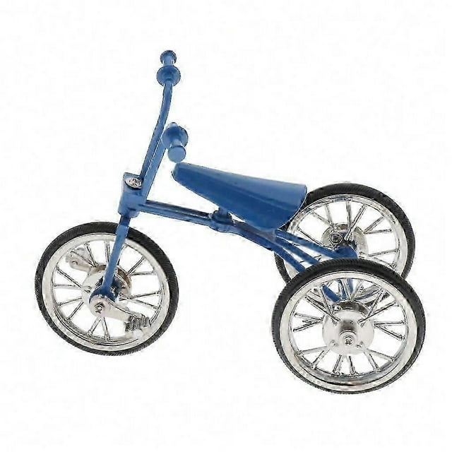 1:10 Scale Alloy Tricycle Bike Model Toy Tabletop Home Decoration Yellow