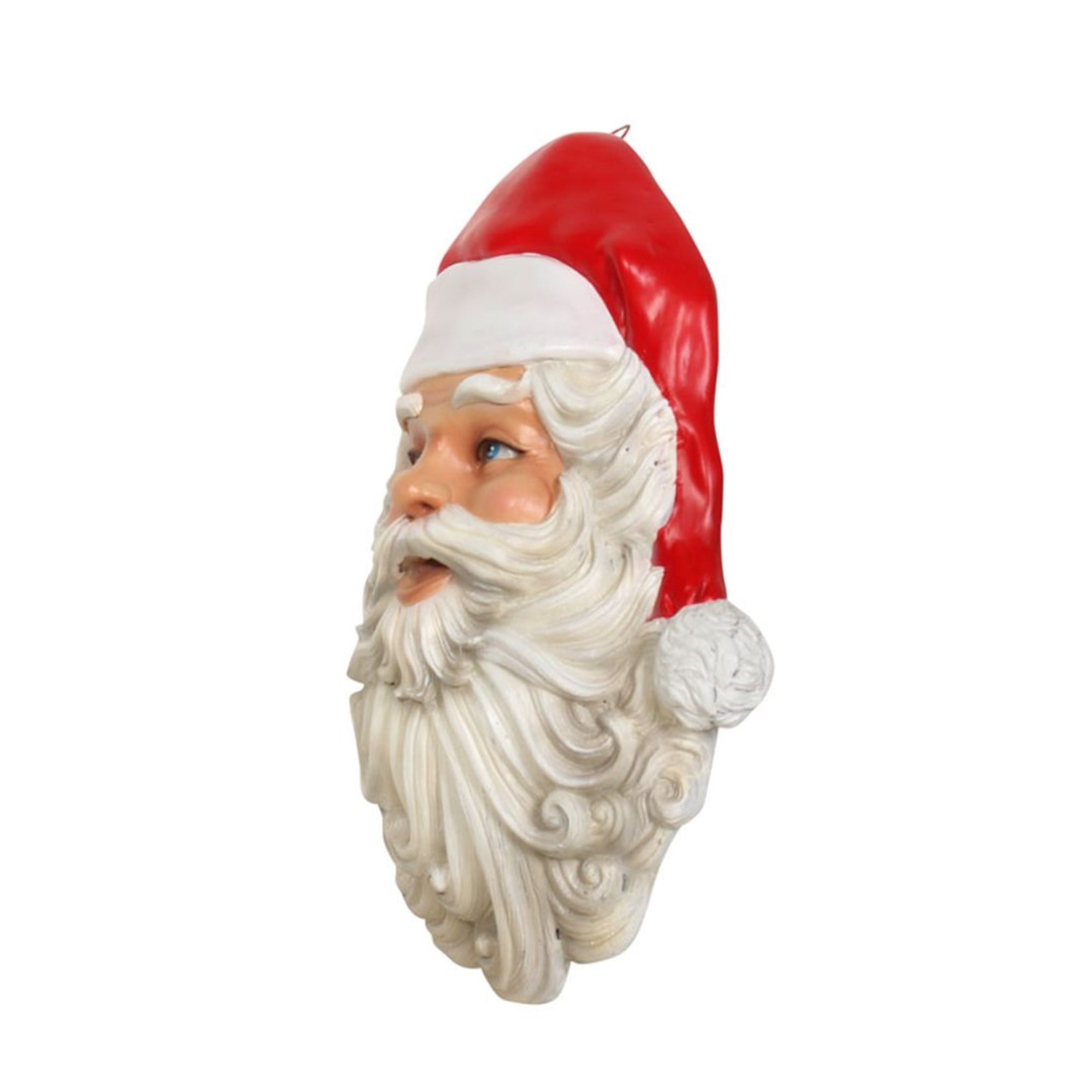Garden Elements Fiberglass Indoor Christmas Wall Decor, Santa Claus Face - Thumbnail 2