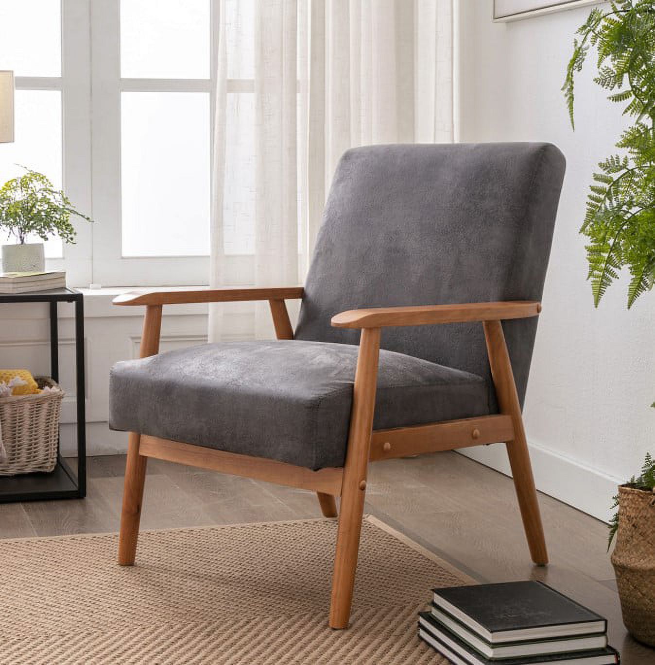 Uspridefurniture Losurdo 25.4'' Wide Tufted Accent Chair -Gray