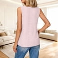 thumbnail image 5 of YueHuiYing Women's Loose-Fit Round Neck Sleeveless Tank Top White Casual Comfortable Everyday Wear Summer Versatile Top, 5 of 8