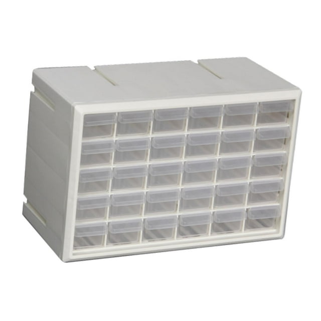 Siruishop Armoire de Rangement à 30 Tiroirs Armoire d'Artisanat pour Ranger Écrous et Boulons Blanc