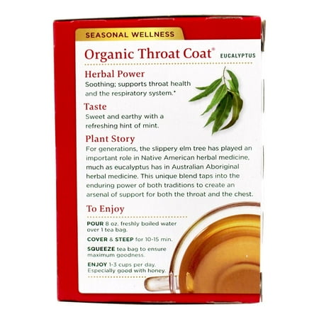 Traditional Medicinals - Organic Throat Coat Tea Eucalyptus - 16 Tea Bags | Walmart Canada Traditional Medicinals - Organic Throat Coat Tea Eucalyptus - 16 Tea Bags | Walmart Canada
