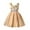 Gold, variant on TBWNWG Toddler Girls Court Style Bowknot Party Dress Sleeveless Floral Print Holiday Frock Elegant Attire,Sizes 9-10 Years