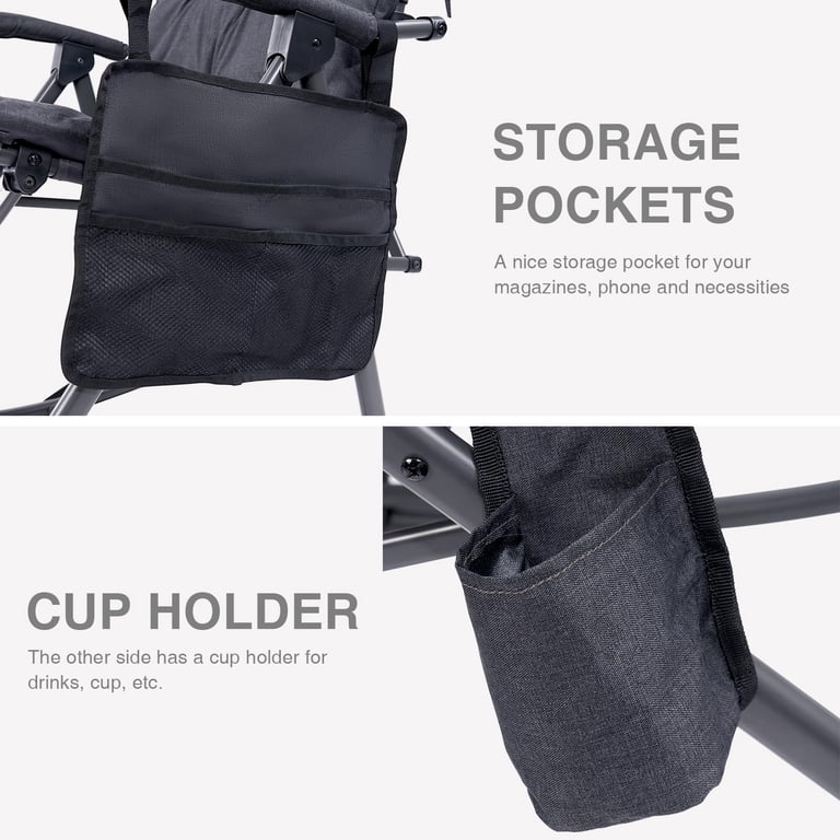 Ever Advanced Oversized Folding Rocking Chair, 400lbs photo 3