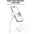 thumbnail image 2 of Cell Phone Stand, Adjustable Height & Angle Gooseneck Stand for Desk Flexible Arm Universal Holder, Aluminum Alloy Desktop Recording Compatible with 3.5"-7" Device (Black), 2 of 14
