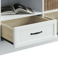 thumbnail image 3 of Castle Place Contemporary Hall Tree with Storage Cabinet, White, 3 of 7