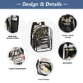 thumbnail image 5 of PVC Transparent Backpacks Clear Backpack for Travel and Outings Gold Leopard Pattern, 5 of 7