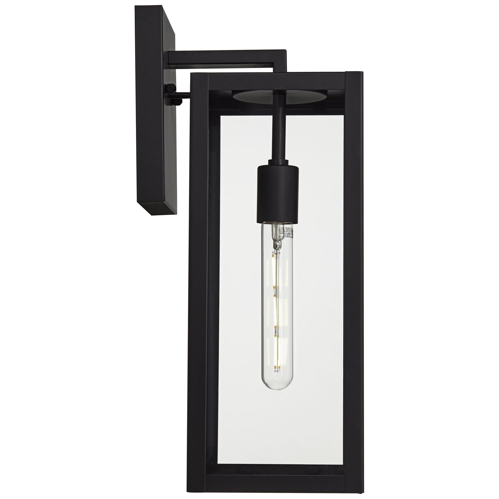 John Timberland Titan Modern Outdoor Wall Light Fixture Mystic Black 17" Clear Glass for Post Exterior Barn Deck House Porch Yard Patio Home Outside
