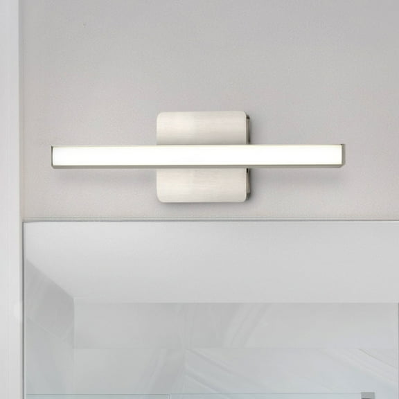 Luxury Minimalist Bath Light, Large Size: 4.079''H x 2.09''W, with Mid Century Modern Style Elements, Brushed Nickel Finish, UHP4811 from the Mandan Collection by Urban Ambiance
