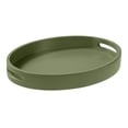 thumbnail image 3 of Convenience Concepts Palm Beach Oval Decorative Serving Tray, Dark Sage Green, 3 of 5