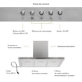 thumbnail image 4 of Campana Pared 76cm de Cocina Extractora y Purificadora AVERA  CEV60B Acero Inox Carbón Activado, 4 of 10