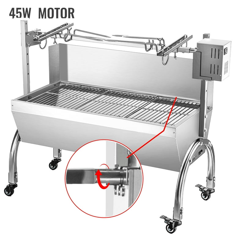 VEVOR 45W Rotisserie Grill Roaster With Backboard, BBQ Small Pig