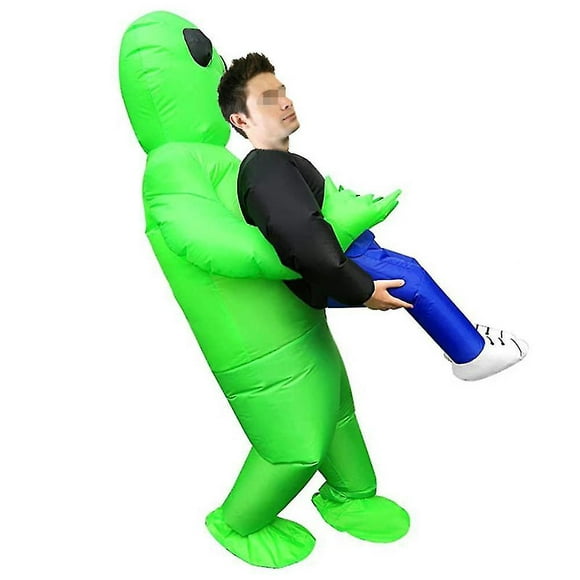 Homemiyn Inflatable Green Alien Costume Inflatable Costumes For Adults Or Kid (Adult 160-195cm)