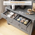 thumbnail image 5 of Kitchen Pantry Cabinet with Microwave Stand, Coffee Bar, 4 Doors & Countertop | Ample Storage Space for Hutch, Bar Cabinet, Sideboard | Easy Assembly, Multi-Purpose Furniture, 5 of 8