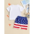 Louatui Toddler Baby Boy Girl 4th of July Outfit Letter Embroidery