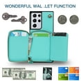 thumbnail image 4 of TECH CIRCLE For Galaxy S21 Wallet Case,Card Holder Phone Case for Women, Zipper PU Leather Purse Kickstand Folio Flip Case with Crossbody Strap for Samsung Galaxy S21 6.2" 2022,Mint, 4 of 7