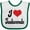 White and Green, variant on Inktastic I Love Taekwondo Boys or Girls Baby Bib