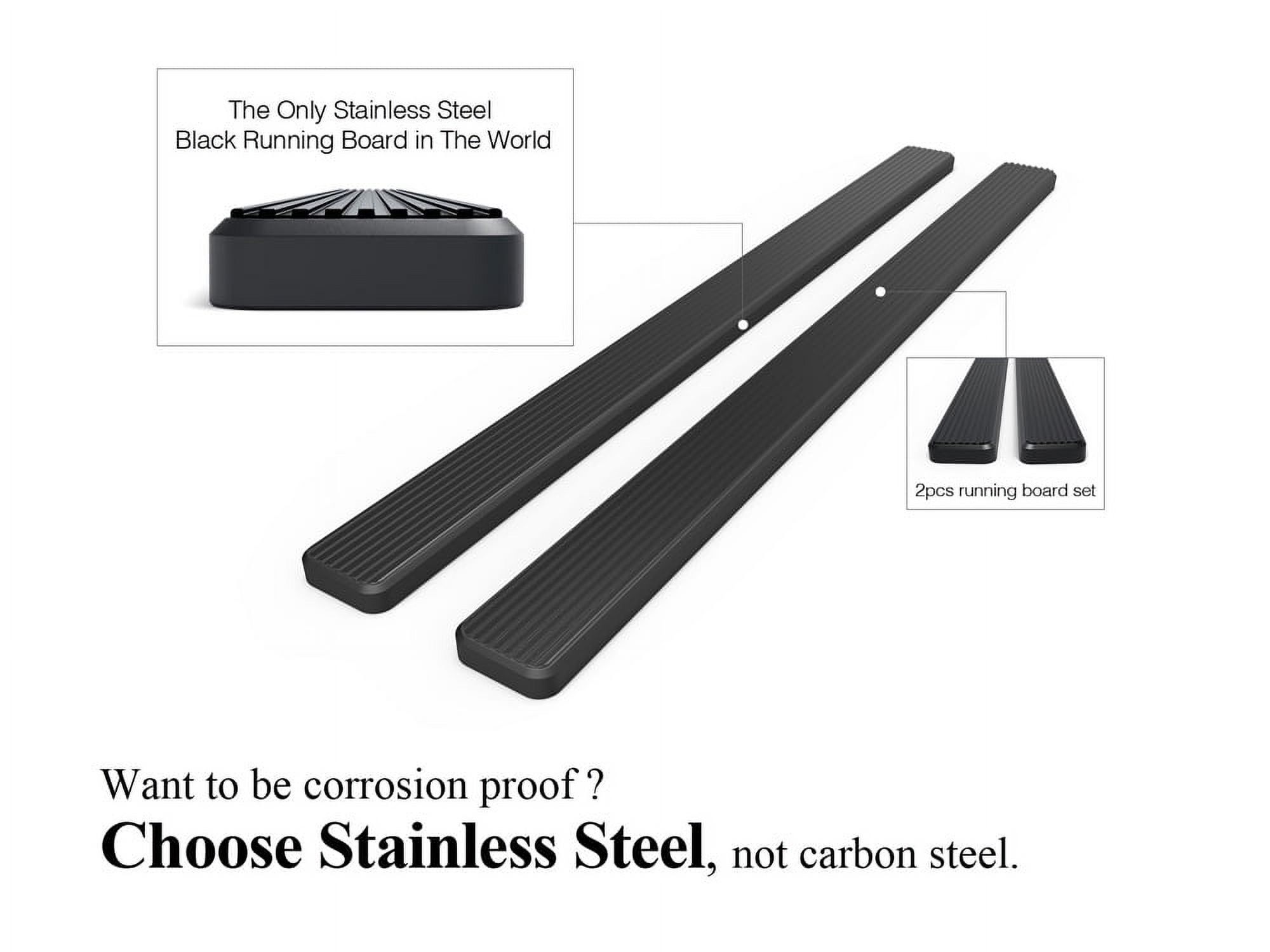 APS Wheel to Wheel Running Boards 5-inch Compatible with Toyota Tacoma 2005-2023 Access Cab 6ft Bed (Nerf Bars Side Steps Side Bars)