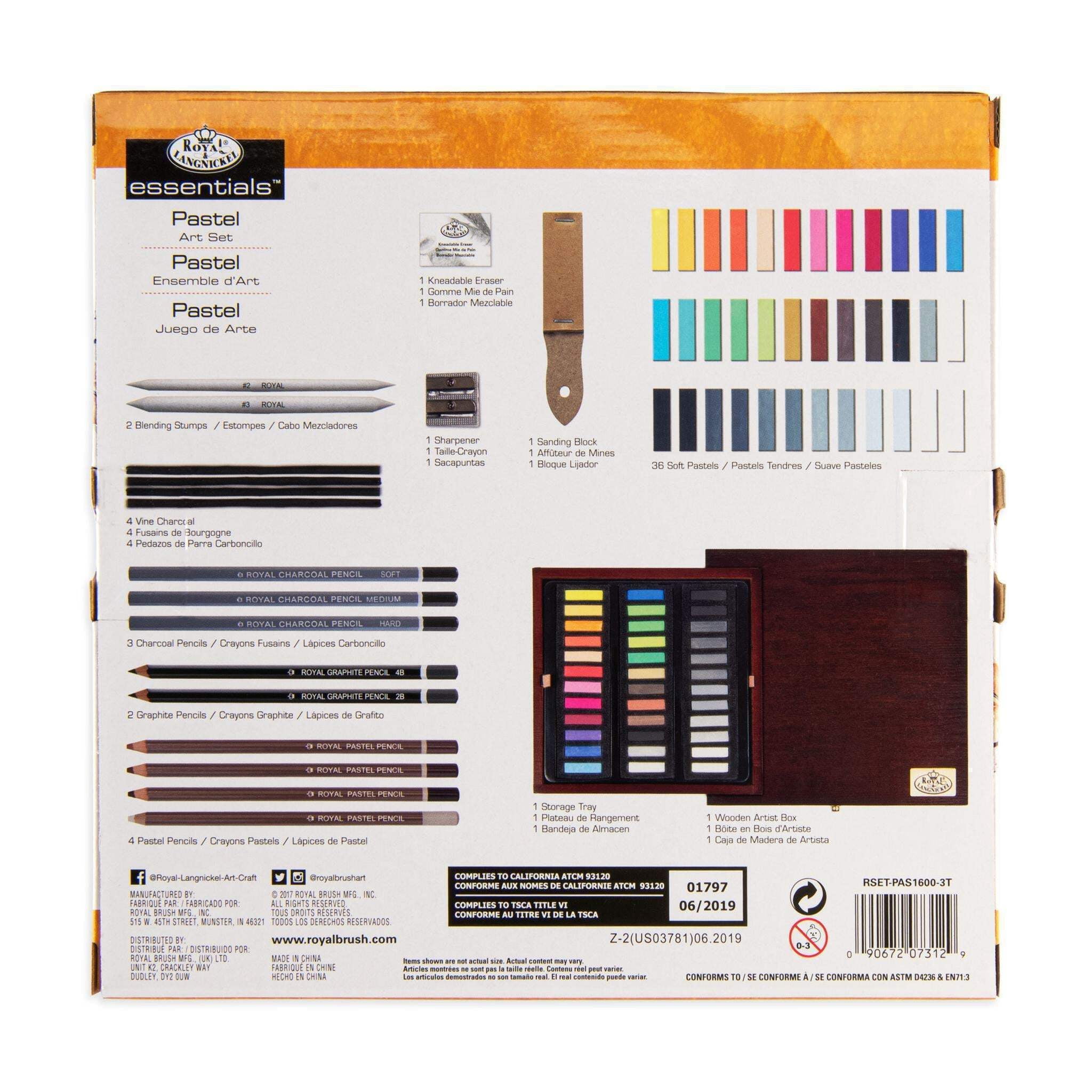 Royal & Langnickel Essentials™ 56pc Pastel Travel Art Set