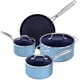 thumbnail image 1 of Nuwave Juego de utensilios de cocina de 7 piezas, cerámica saludable Duralon azul con revestimiento antiadherente, resistente a los arañazos con infusión de diamante, libre de PFAS, apto para horno, l, 1 of 5