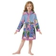 thumbnail image 6 of FORMRS Niños Bathrobe Unisex Hooded Robe Soft Plush Pajamas Sleepwear, Size 10-12T, Purple Window Scene, 6 of 7