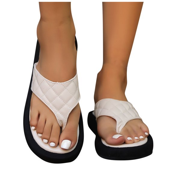 Slippers for Women Indoor Fashion Casual Spring And Summer Beach Versatile Flip-Flops Open Toe Thick-Soled Slippers