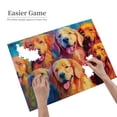 thumbnail image 2 of 500 Piece Vibrant Golden Retriever Jigsaw Puzzle For Adults – Colorful Artistic Design, Challenging Fun Activity, Stress Relief, Great Gift For Dog Lovers & Home Decor, 2 of 7