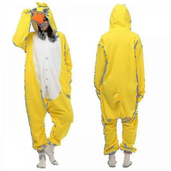 Yellow Duck Costume Pajama Onesie Kigurumi Jumpsuit Animal Hoodie