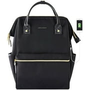 KROSER Laptop Backpack 15.6" School Computer Backpack  Casual Daypack Travel Business Work Bag for Men/Women-Black