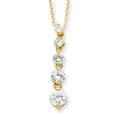 thumbnail image 1 of Sterling Silver Vermeil CZ Journey Necklace (Weight: 2.7 Grams, Length: 18 Inches), 1 of 2